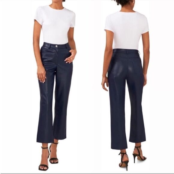 005 New Halogen® 5-Pocket Faux Leather Pants in Classic Blue Size 4 - Picture 9 of 9